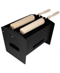 Baumstriezel Grill Set mit 2 Rollen, Holzkohle Baumkuchen Maschine