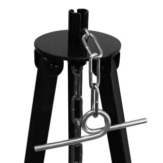 Schwenkgrill Dreibein 1,8 m Kettenhöhenverstellung mit Grillrost Edelstahl 60 cm
