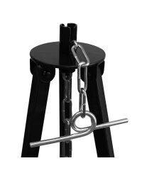 Gulaschkessel 10 Liter Eisen und Dreibein 130 cm mit Kettenhöhenverstellung